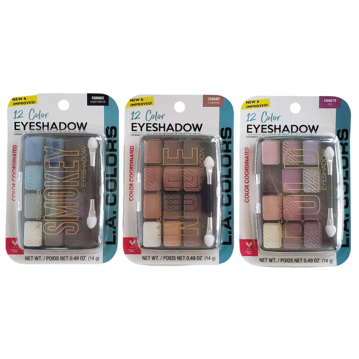 L.A. COLORS 12 Color Eyeshadow Palette - miniatura