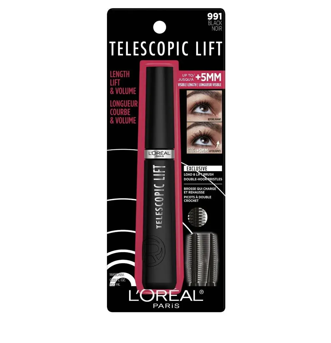 L'Oréal Paris Telescopic Lift - 990 - Blackest Black - LOREAL MASCARA  - Comprar en Panama