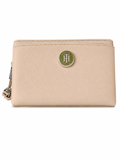 Cartera Tommy Hilfiger Beige con Logo Frontal