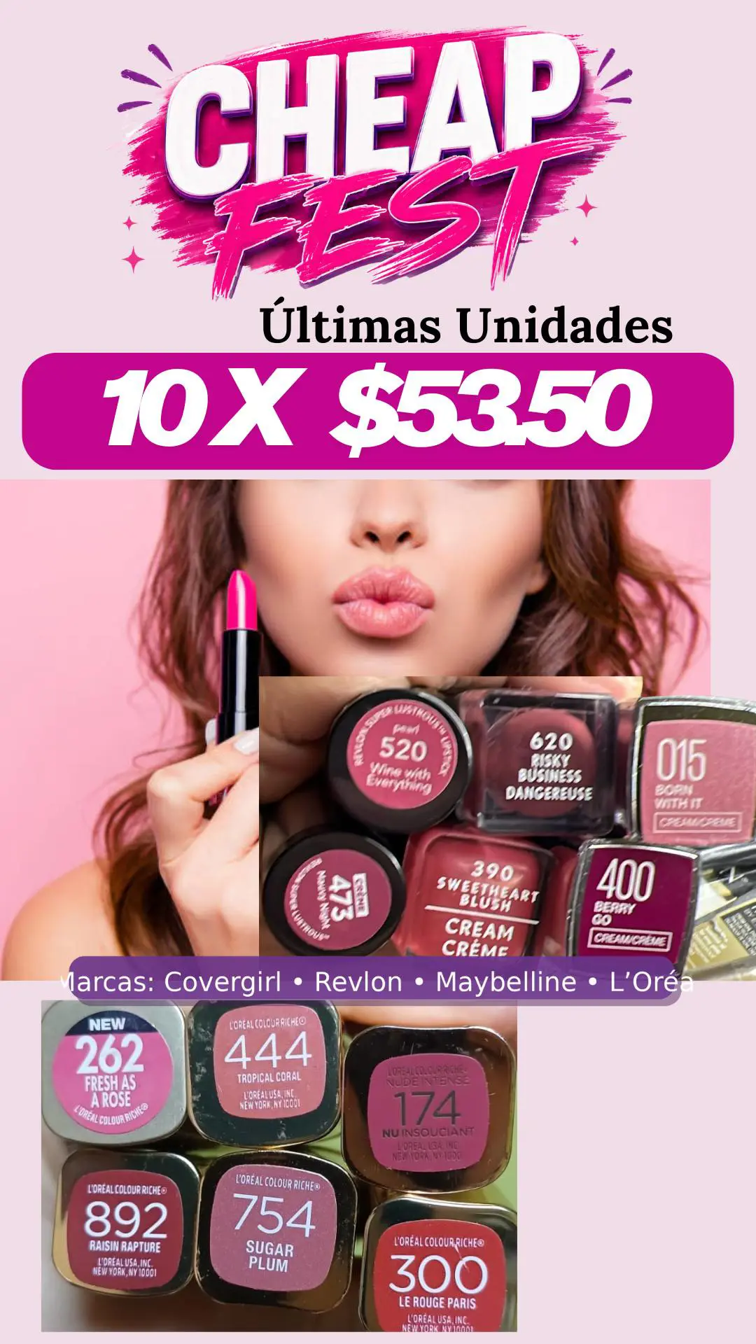 CHEAPFEST 10 LABIALES VARIOS - CHEAPFEST CHEAPFEST en Panama