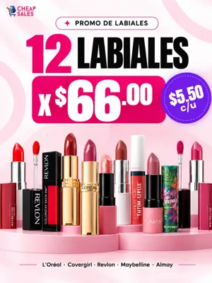 PROMO DE 12 LABIALES - VARIADO LABIALES en Panama