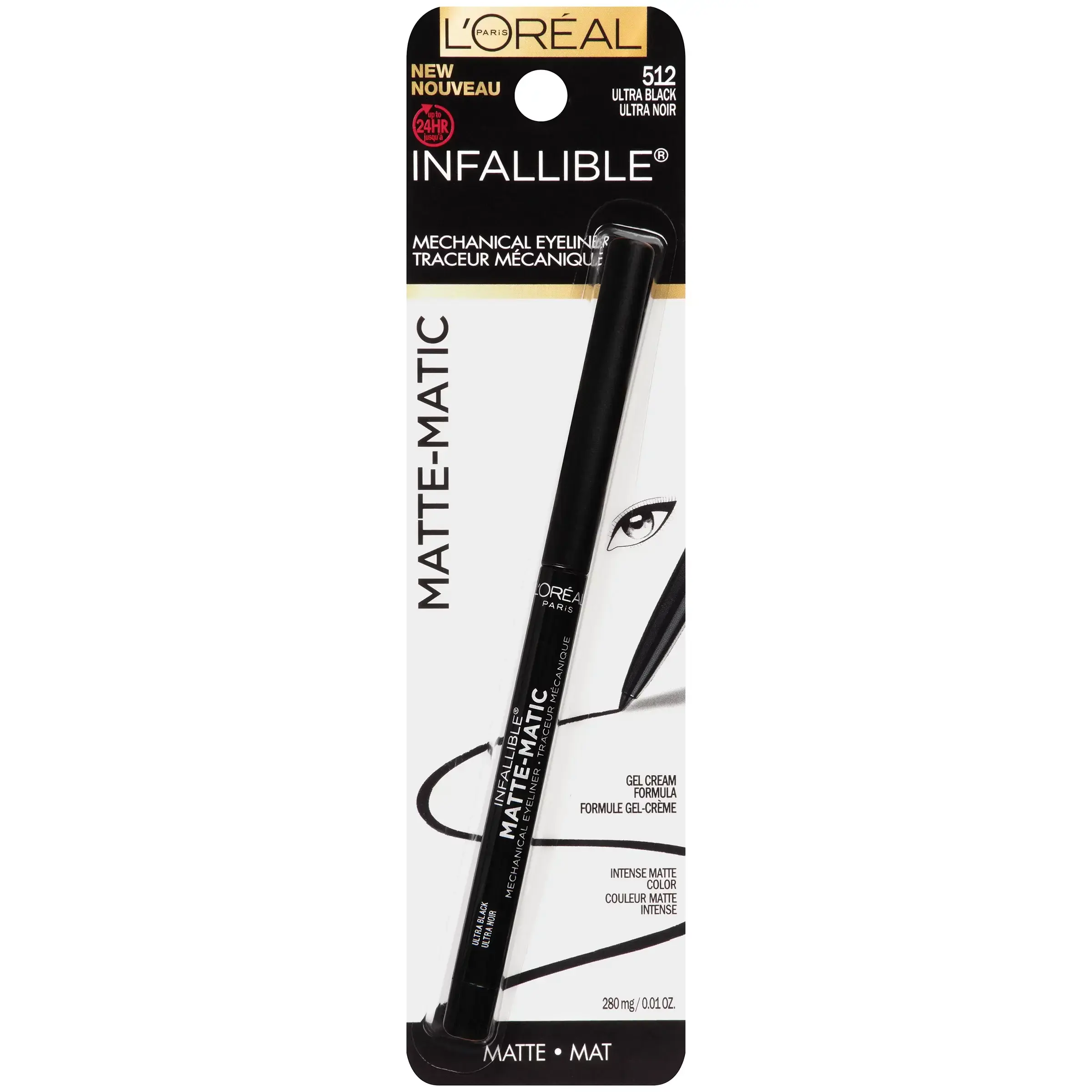 L’ORÉAL INFALLIBLE MATTE-MATIC – 512 ULTRA BLACK - LOREAL DELINEADOR DE OJO  - Comprar en Panama