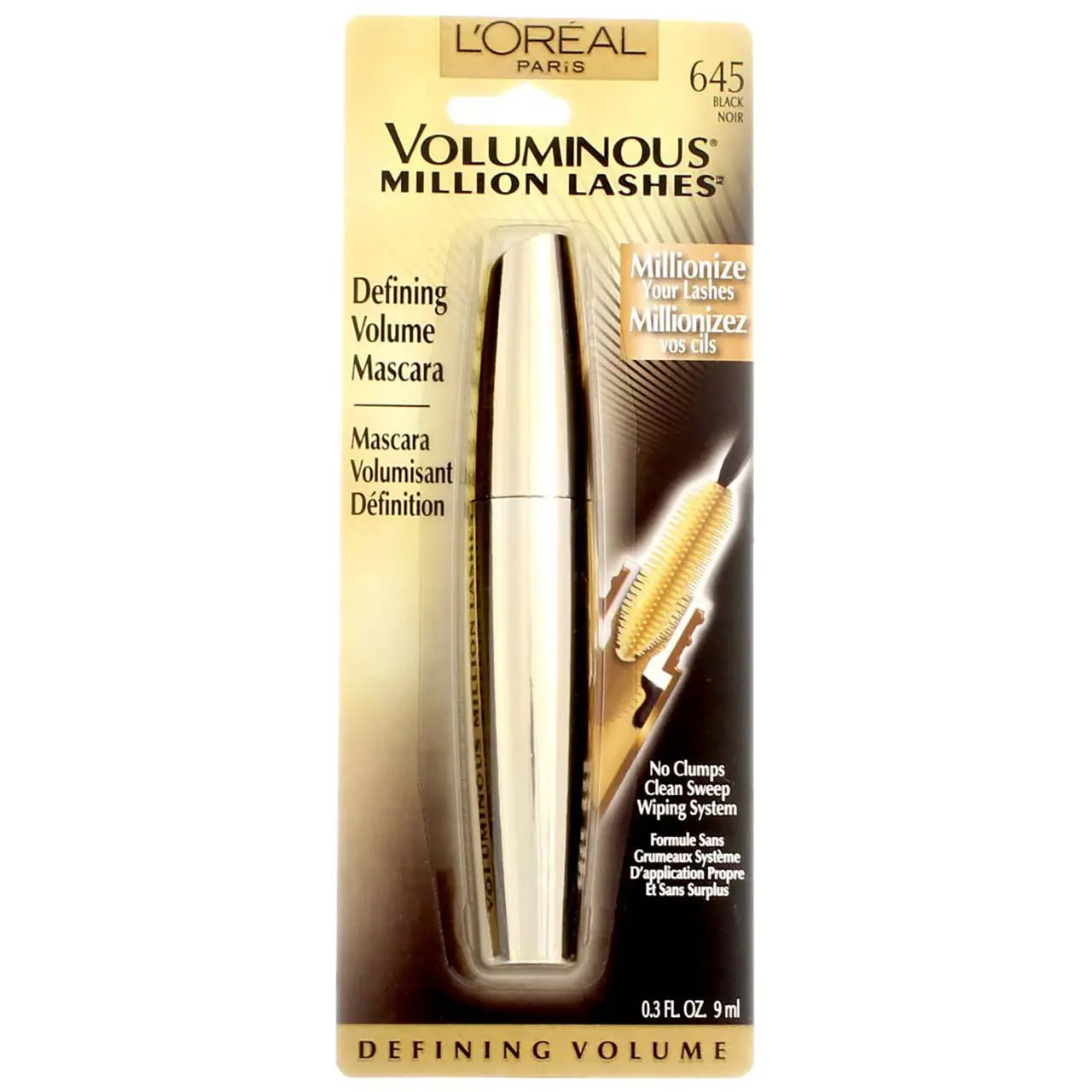 L’ORÉAL VOLUMINOUS MILLION LASHES – 645 BLACK - LOREAL MASCARA  en Panama