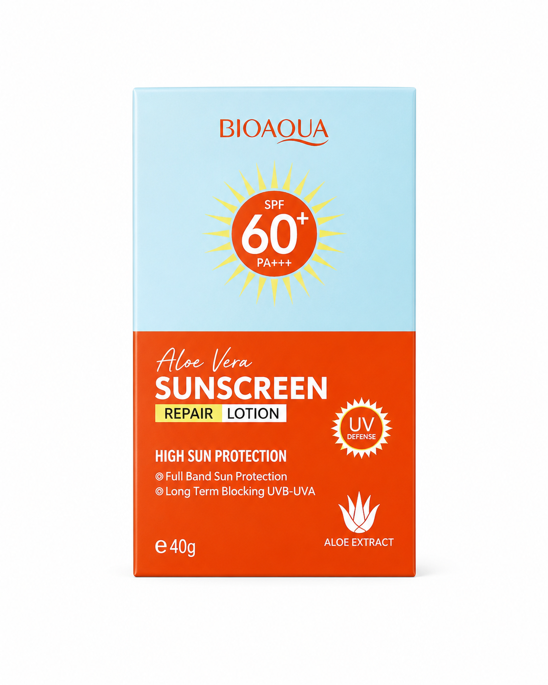 BIOAQUA ALOE VERA SUNSCREEN SPF 60+ - BIOAQUA SKIN CARE  - Comprar en Panama