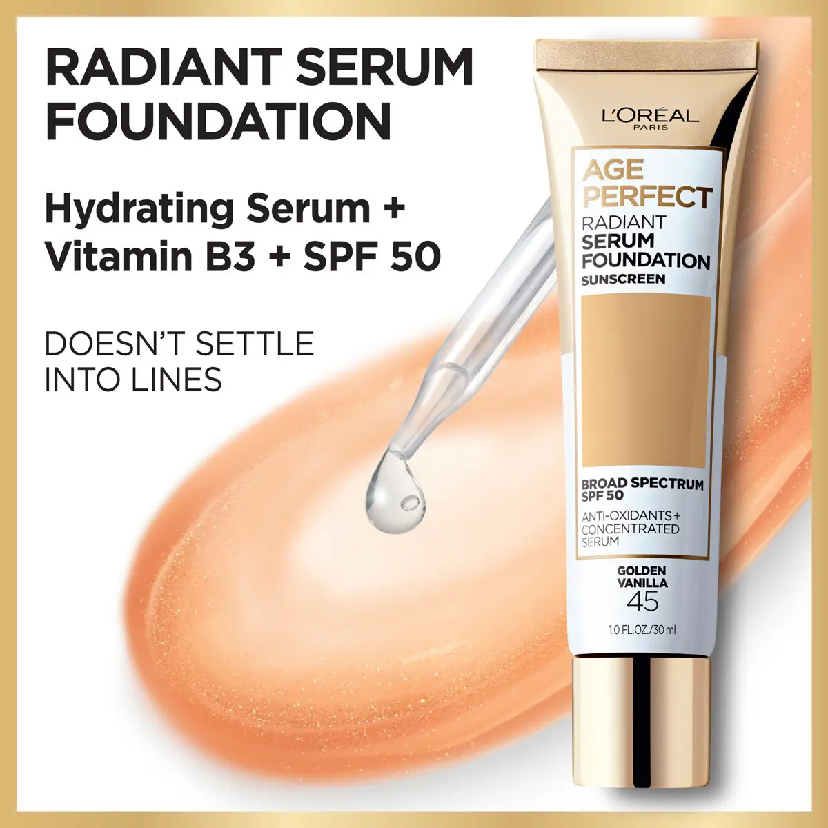 L’ORÉAL AGE PERFECT RADIANT SERUM – 130 SIENNA - LOREAL BASES  - Comprar en Panama