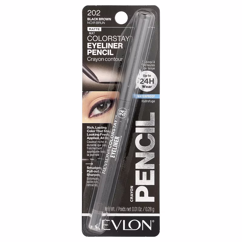 REVLON - COLORSTAY EYELINER PENCIL - 202 BLACK BROWN