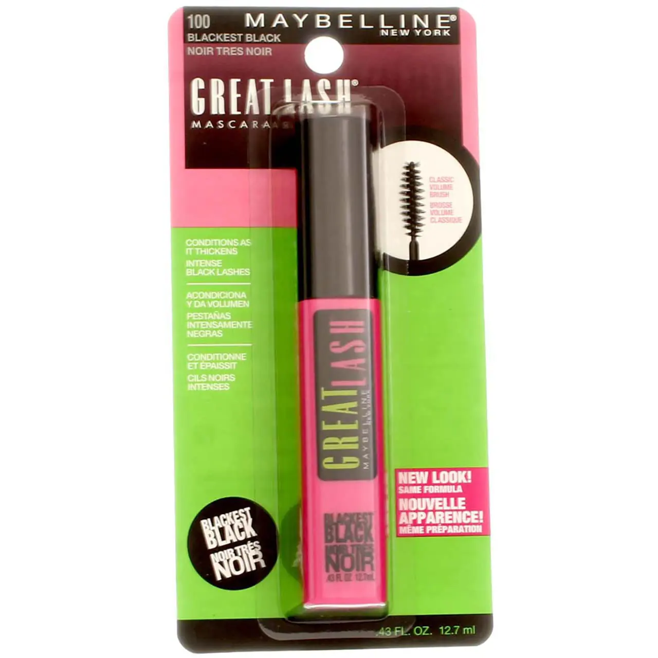 Maybelline - GREAT LASH MASCARA - 100 BLACKEST BLACK - Maybelline MASCARA  en Panama