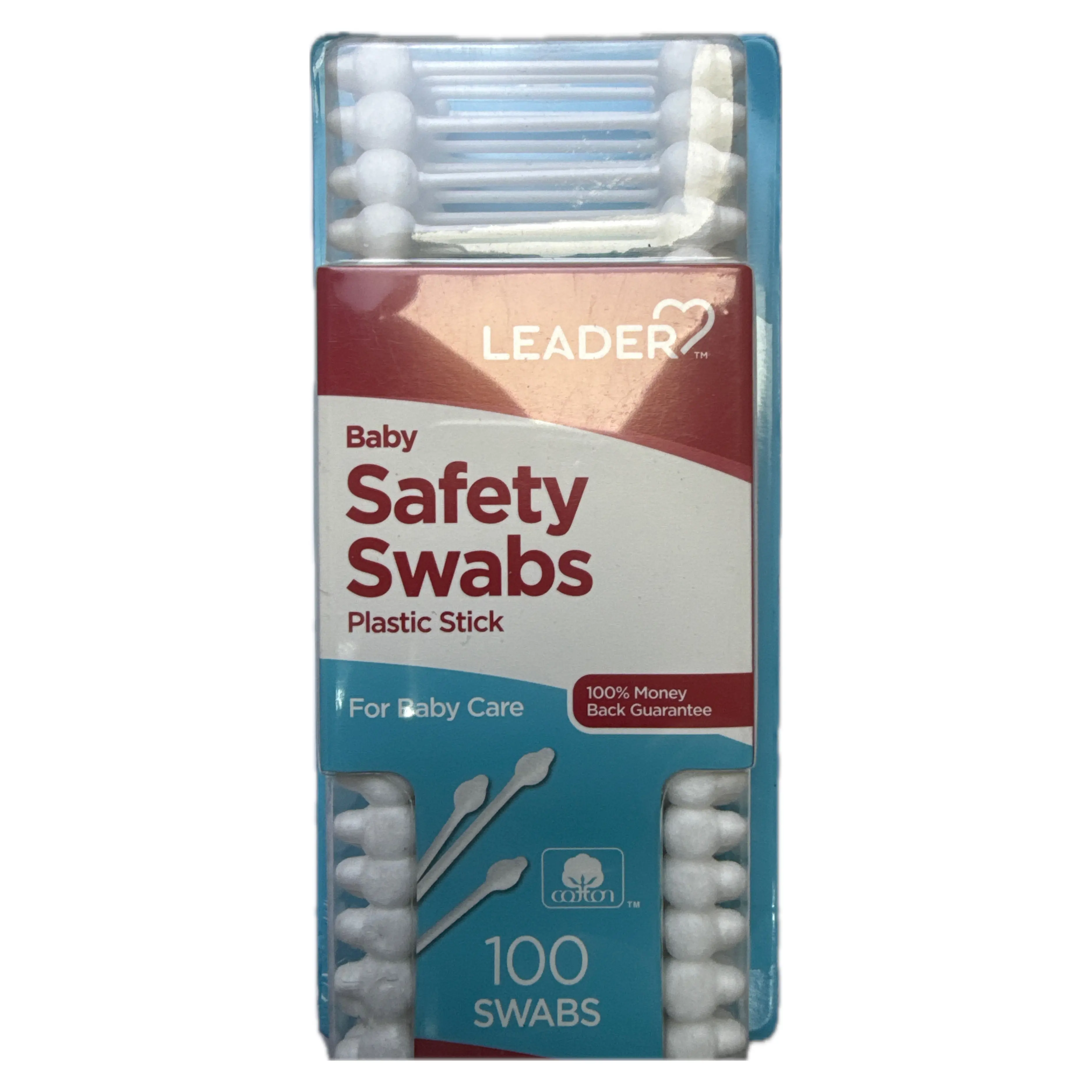LEADER - 100 ISOPOS - BABY SAFETY SWABS - PLASTIC STICK - LEADER ACCESORIOS / COSMETICOS en Panama