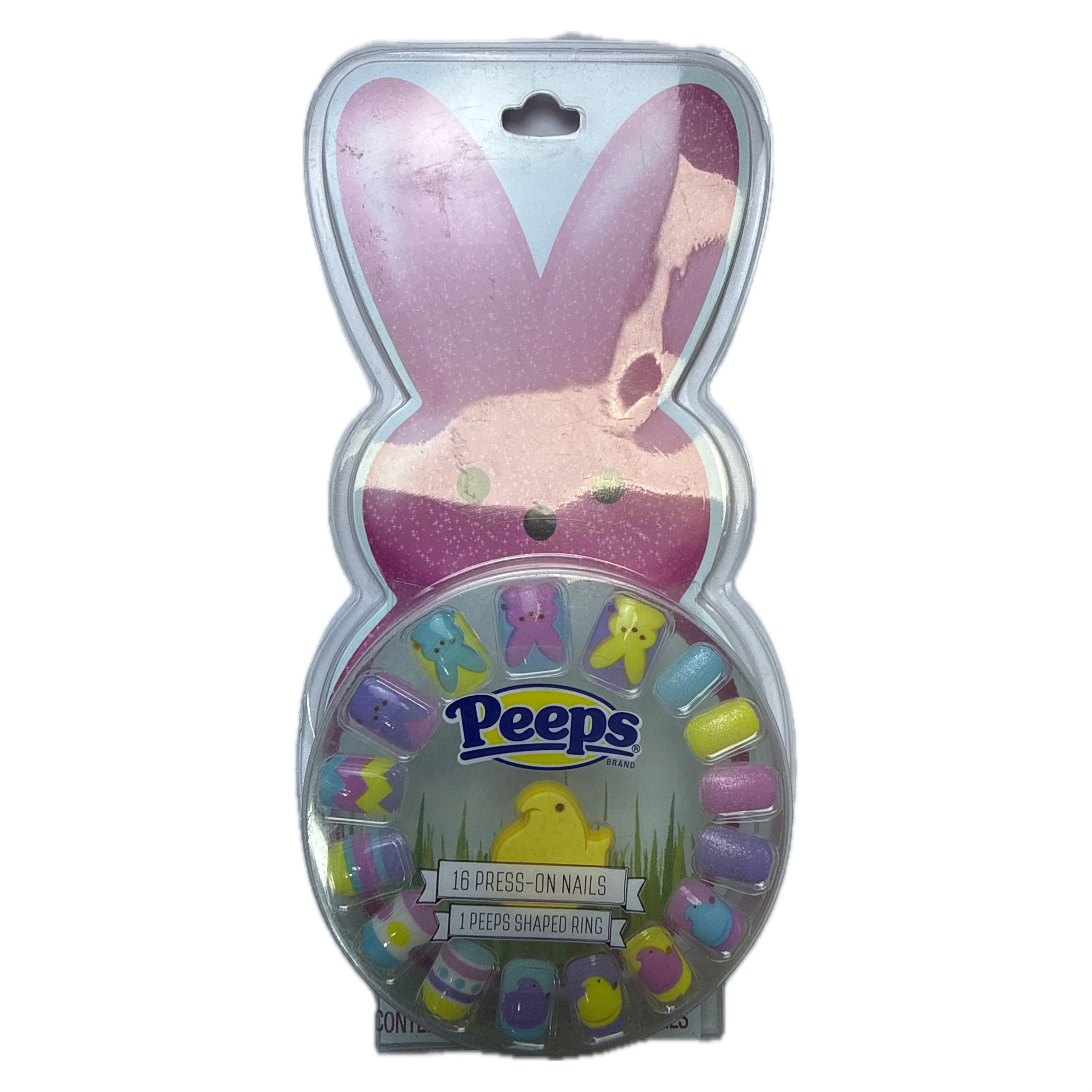 PEEPS - 16 PRESS ON NAIL + 1 PRESSED SHAPED RINGS - PEEPS PINTA UÑAS en Panama