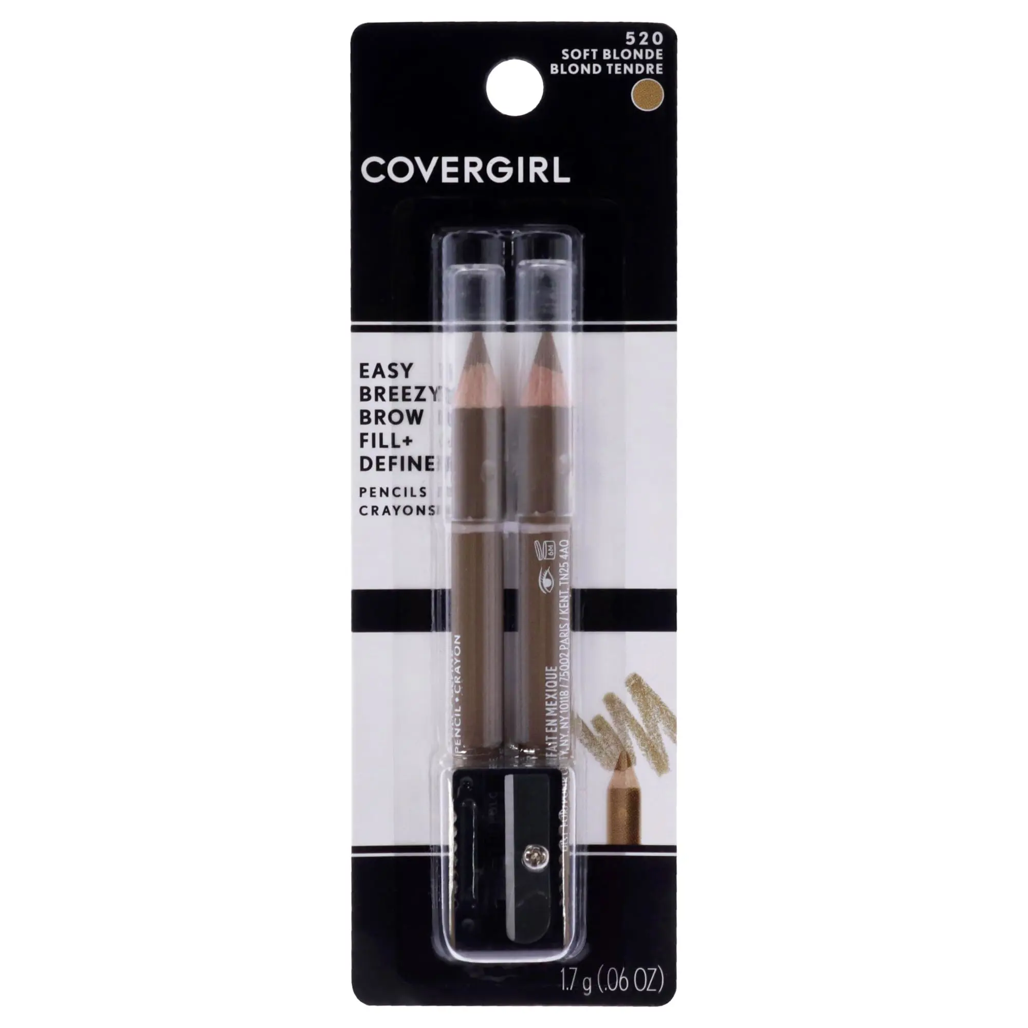 COVERGIRL Easy Breezy Brow Fill Pencils Crayons - 520 Soft Blonde - Covergirl PRODUCTO DE CEJA  en Panama