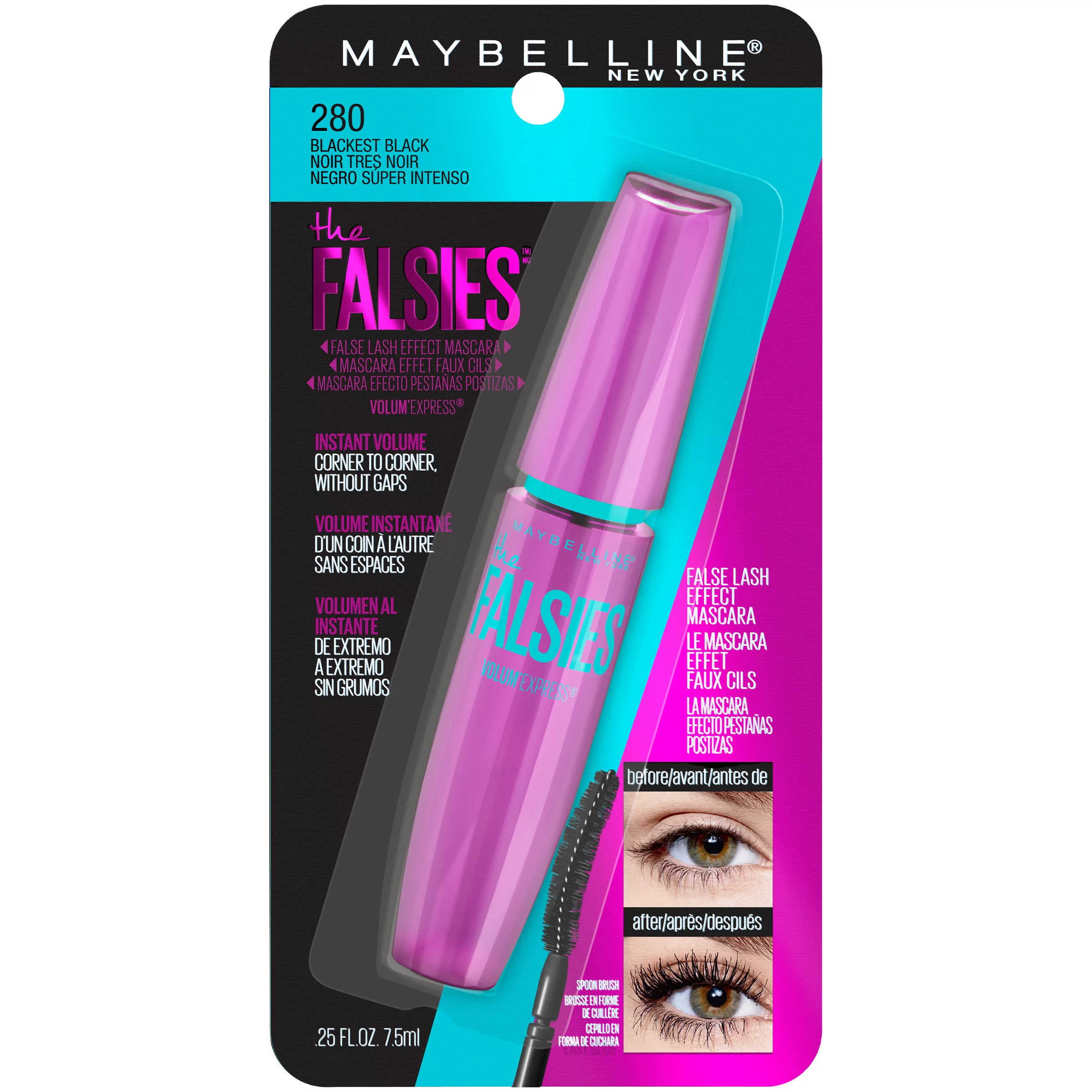 MAYBELLINE-THE FALSIES-Z502-BLACKEST BLACK - MAYBELLINE MASCARA  - Comprar en Panama