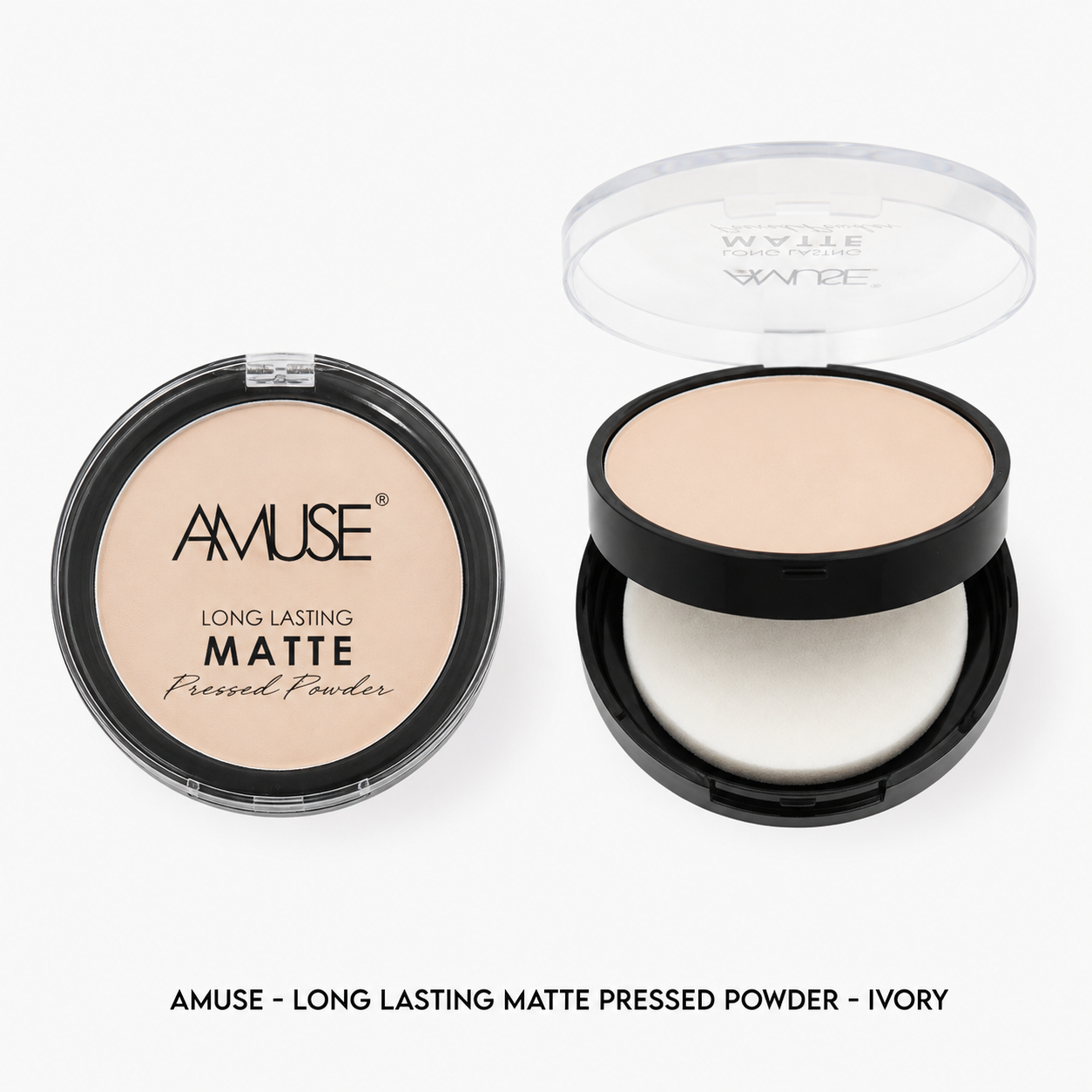 AMUSE - IVORY - LONG LASTING MATE - PRESSED POWDER