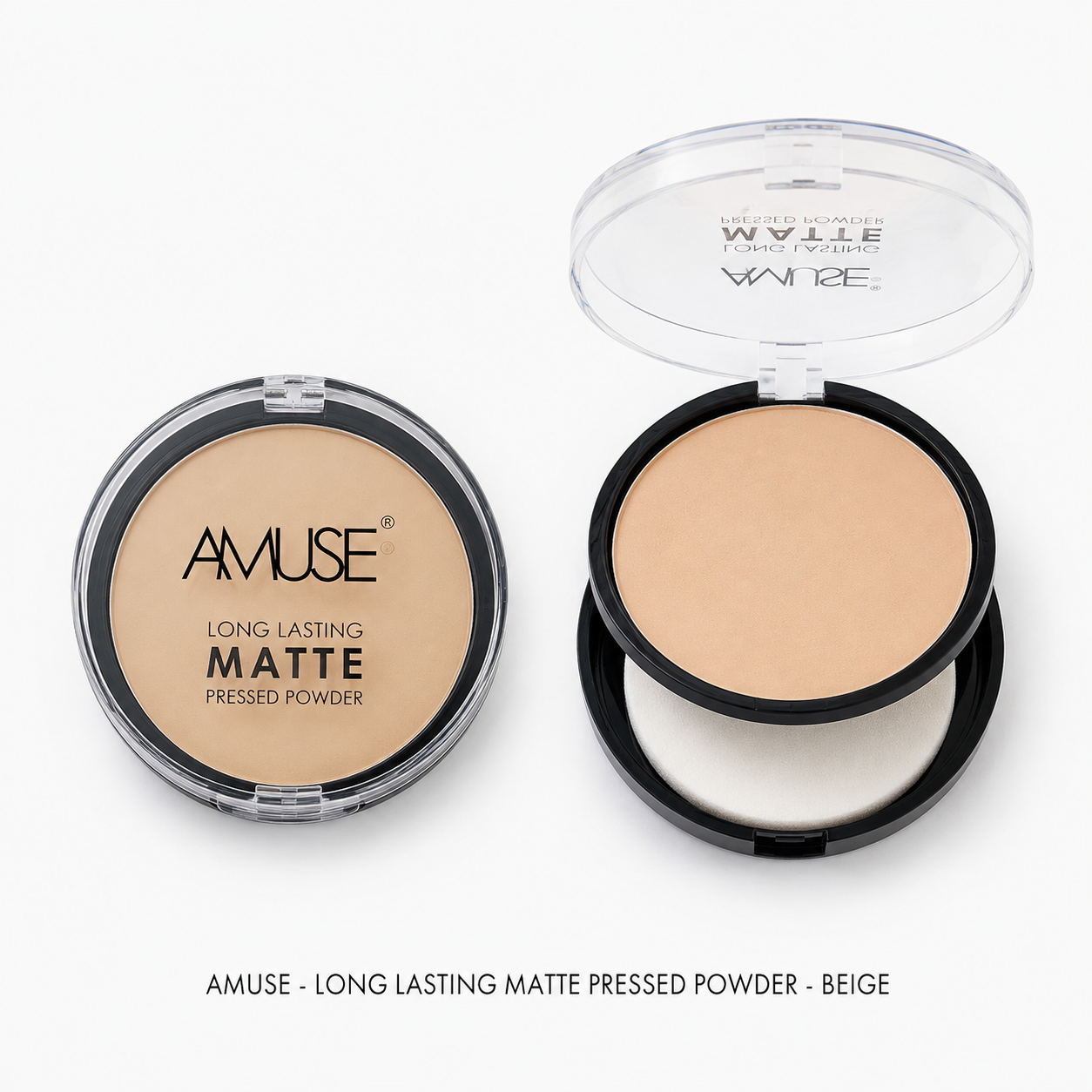 AMUSE - BEIGE - LONG LASTING MATE - PRESSED POWDER  - AMUSE  POLVOS  - Comprar en Panama