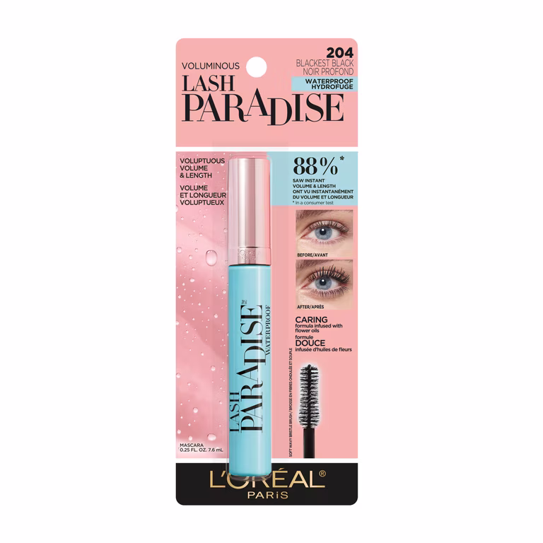 L'ORÉAL - VOLUMINOUS LASH PARADISE WATERPROOF - 204 BLACKEST BLACK