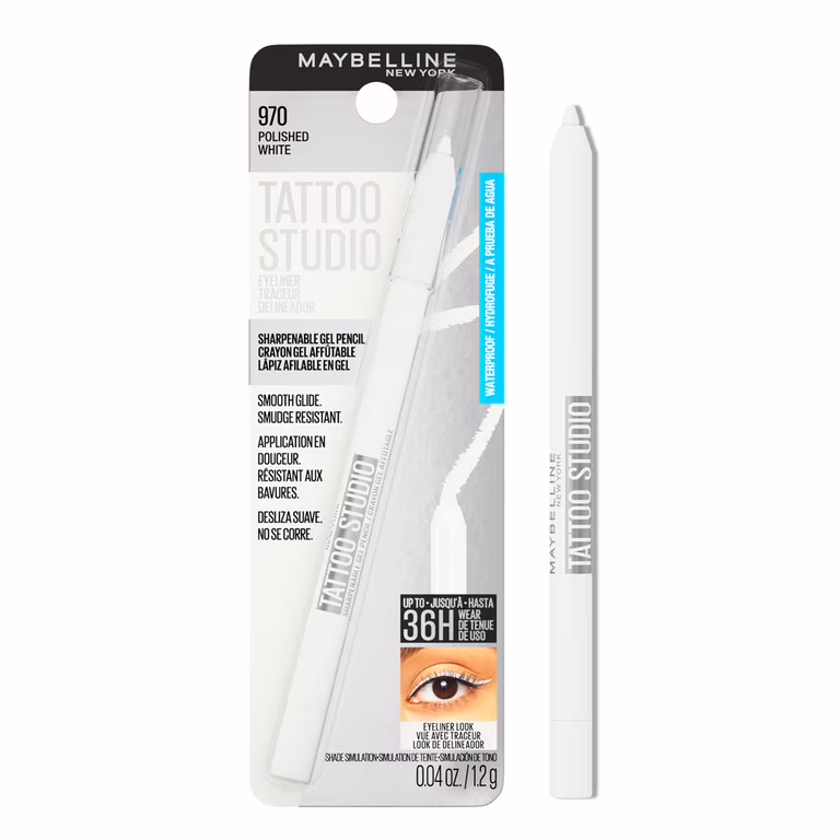 MAYBELLINE - TATTO STUDIO EYELINER - 970 POLISHED WHITE - MAYBELLINE DELINEADOR DE OJO  - Comprar en Panama