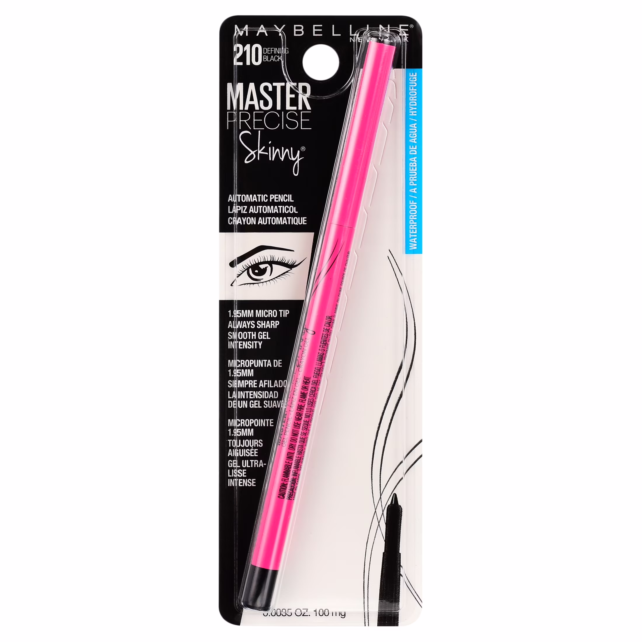 MAYBELLINE - MASTER PRECISE SKINNY - 210 DEFINING BLACK - MAYBELLINE DELINEADOR DE OJO  - Comprar en Panama