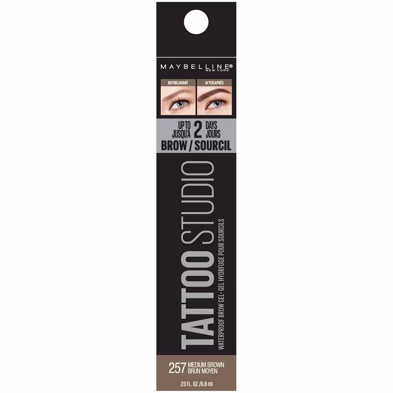 MAYBELLINE - TATTO STUDIO - BROW GEL WATERPROOF - 257 MEDIUM BROWN