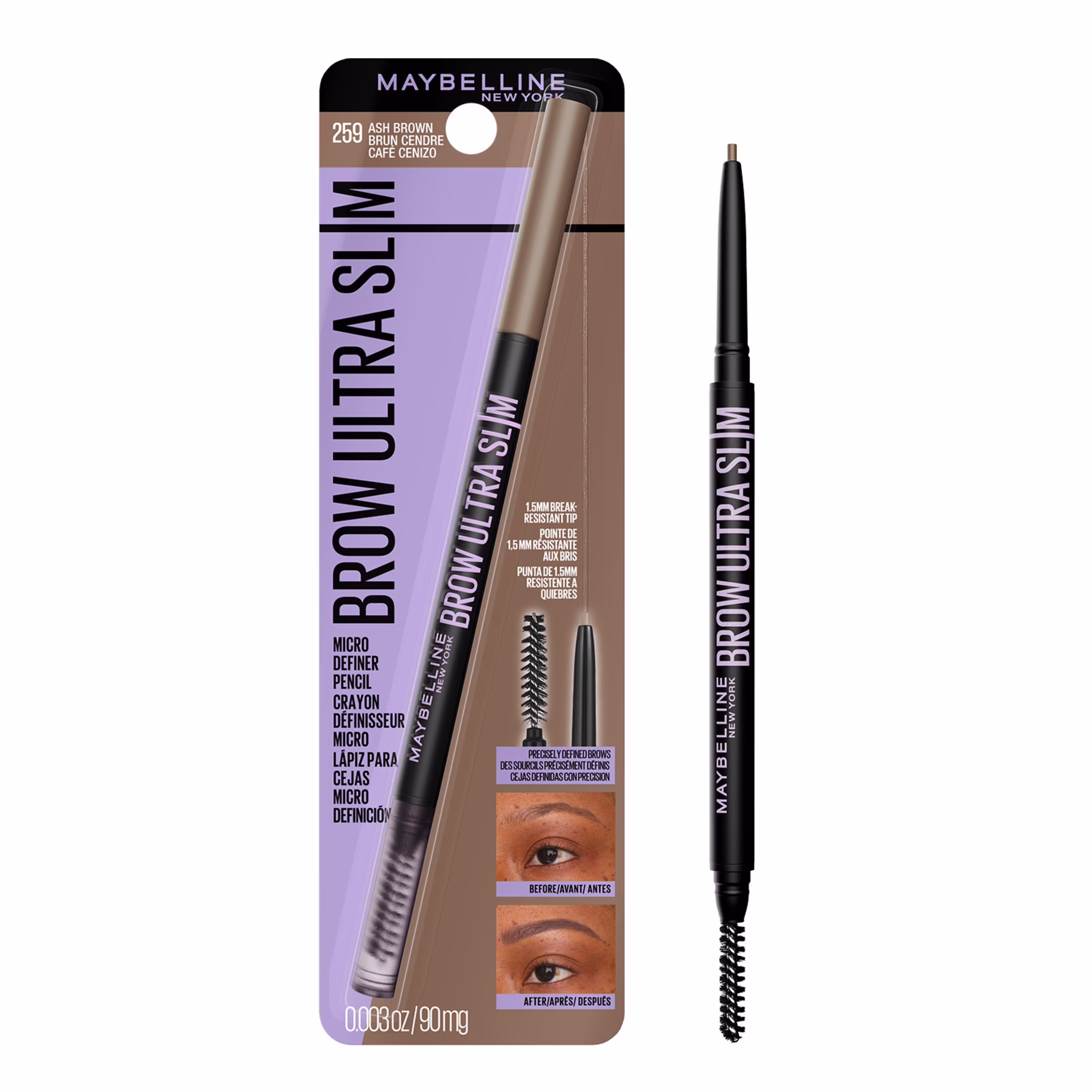 MAYBELLINE - BROW ULTRA SLIM - 259 ASH BROWN - MAYBELLINE PRODUCTO DE CEJA  - Comprar en Panama