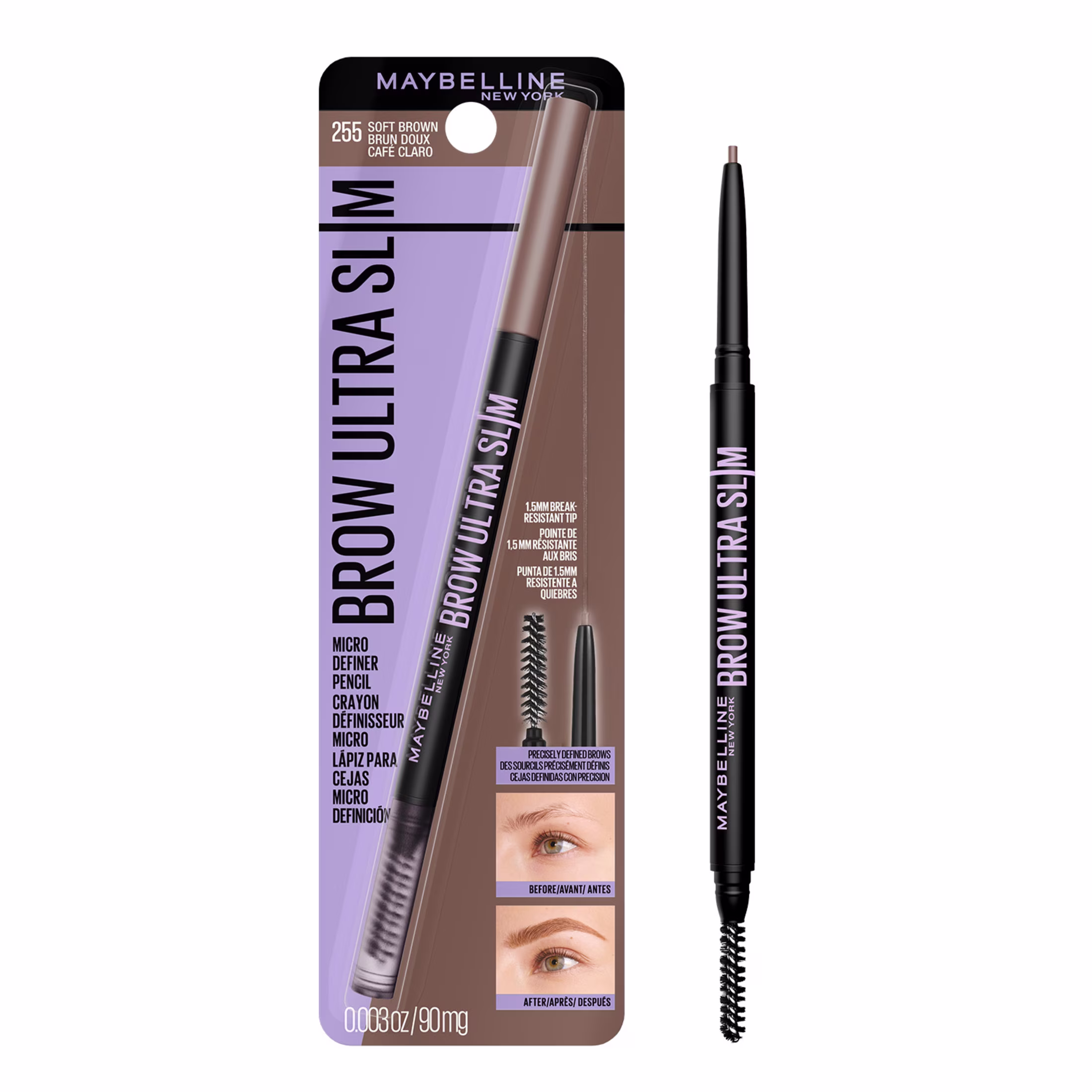 MAYBELLINE - XPRESS BROW - ULTRA SLIN PENCIL - 255 SOFT BROWN - MAYBELLINE PRODUCTO DE CEJA  - Comprar en Panama