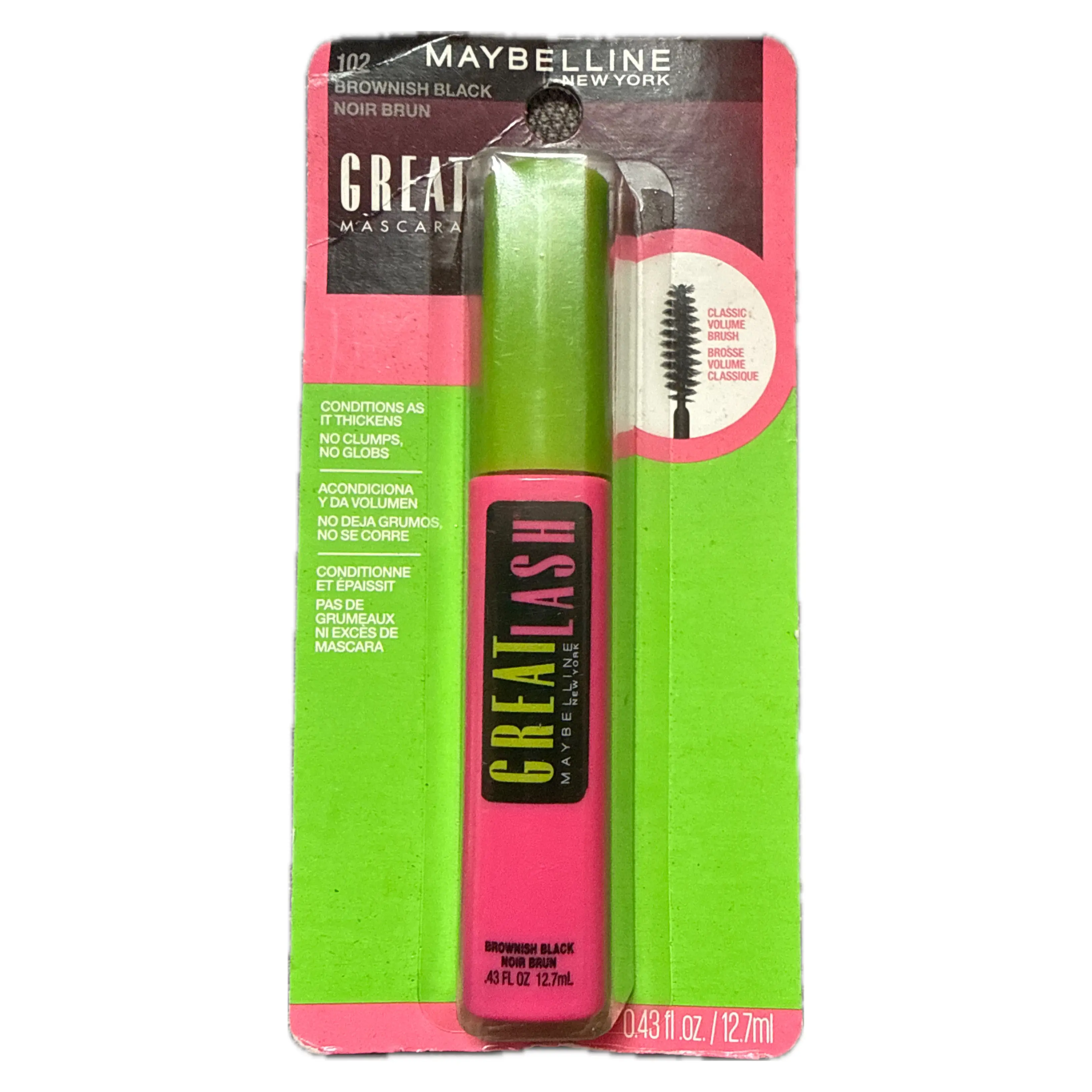 MAYBELLINE - GREAT LASH - 102 BROWNISH BLACK - MAYBELLINE MASCARA  - Comprar en Panama