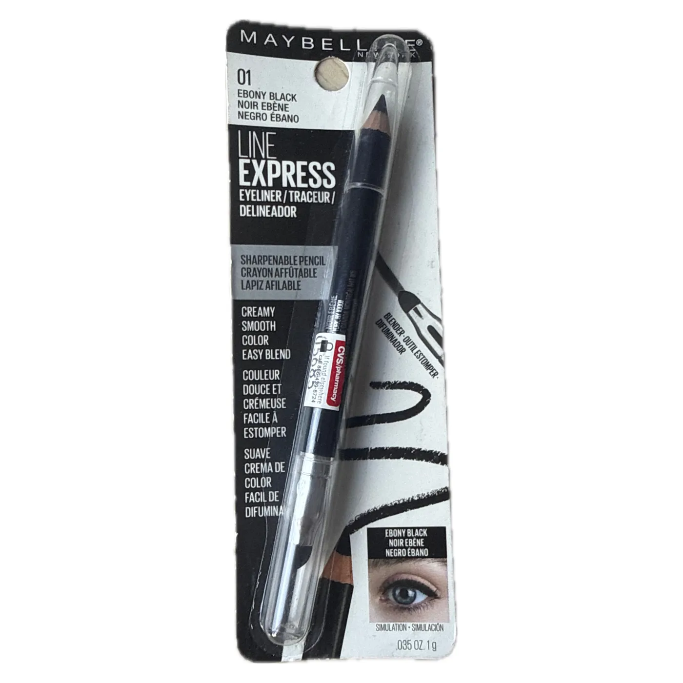 Maybelline Line Express - 01 EBONY BLACK - Maybelline DELINEADOR DE OJO  - Comprar en Panama