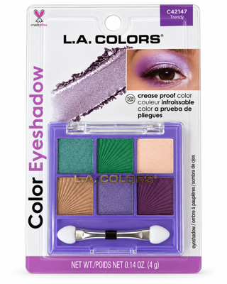 L.A. COLORS - 6 COLOR EYESHADOW tono Fling - L.A. COLORS SOMBRAS en Panama