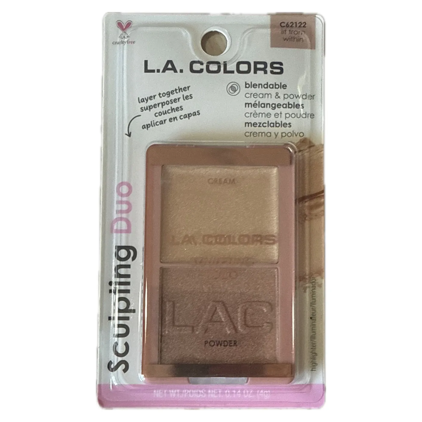 L.A. COLORS - ILUMINADOR - SCULPTING DUO - LIT FROM WHITIN - L.A. COLORS ILUMINADOR  - Comprar en Panama