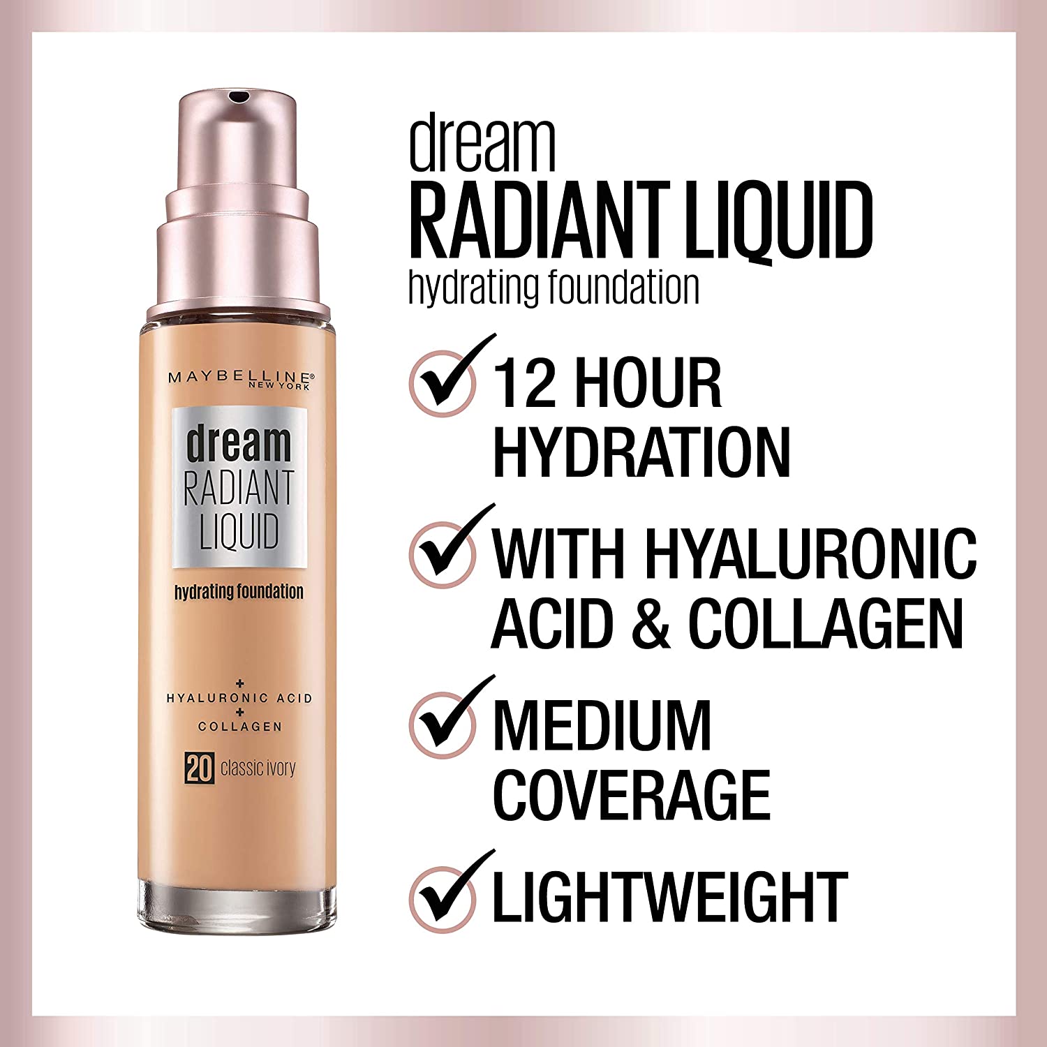 Dream Radiant Liquid Hydrating Foundation - Tono 00 Alabaster - miniatura