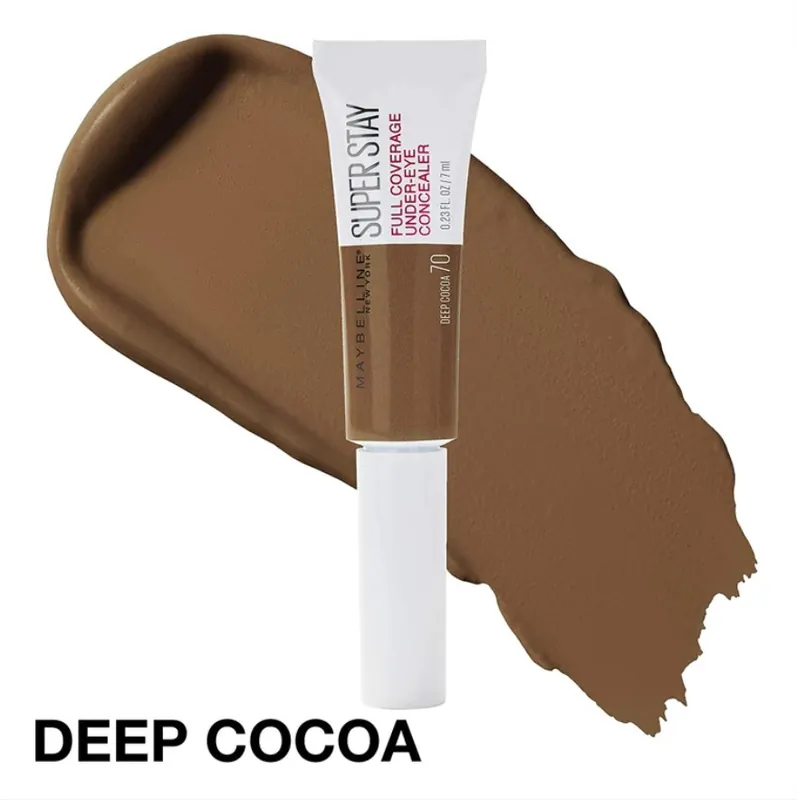 MAYBELLINE -SUPER STAY FULL COVERAGE UNDER EYE CONCEALER -70 - DEEP COCOA  - MAYBELLINE - vista adicional