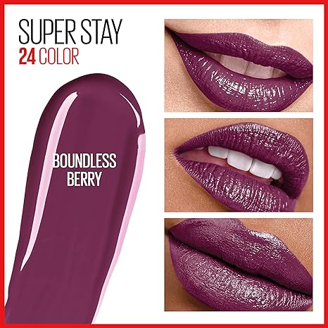 MAYBELLINE - SUPER STAY 24 H - COLOR -  260 - BOUNDLESS BERRY - miniatura
