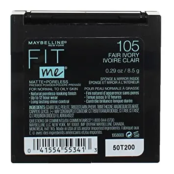 Maybelline Polvo Fit Me - 105 Fair Ivory  - Maybelline  - vista adicional