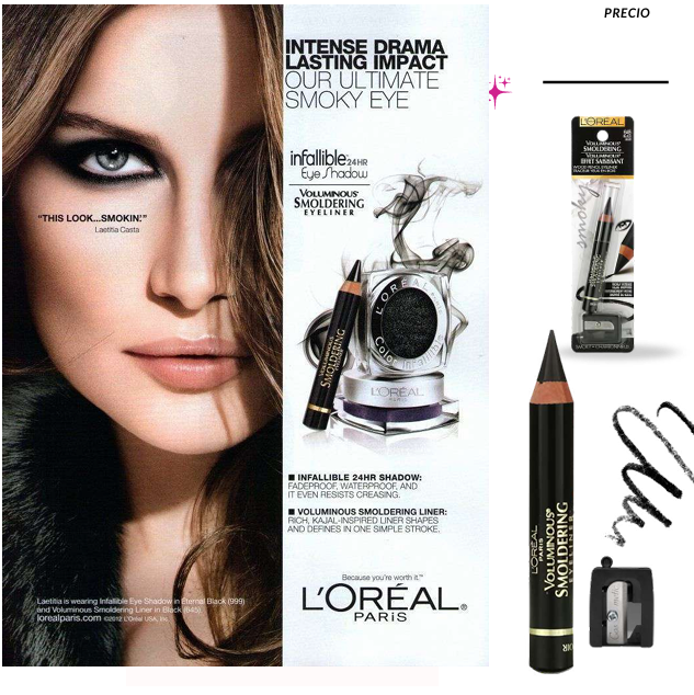 Loreal Infallible - VOLUMINOUS SMOLDERING SMOKY EYE -NEGRO 