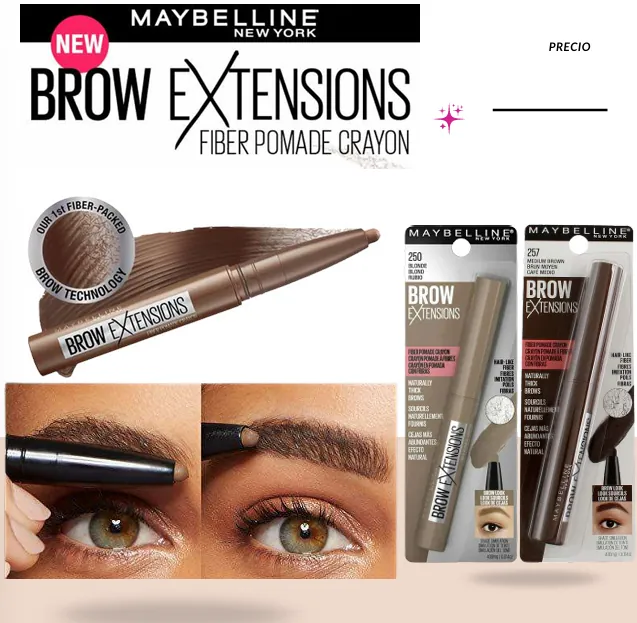 MAYBELLINE - BROW EXTENSIONS - FIBER POMADE CRAYON - MAYBELLINE PRODUCTO DE CEJA  - Comprar en Panama